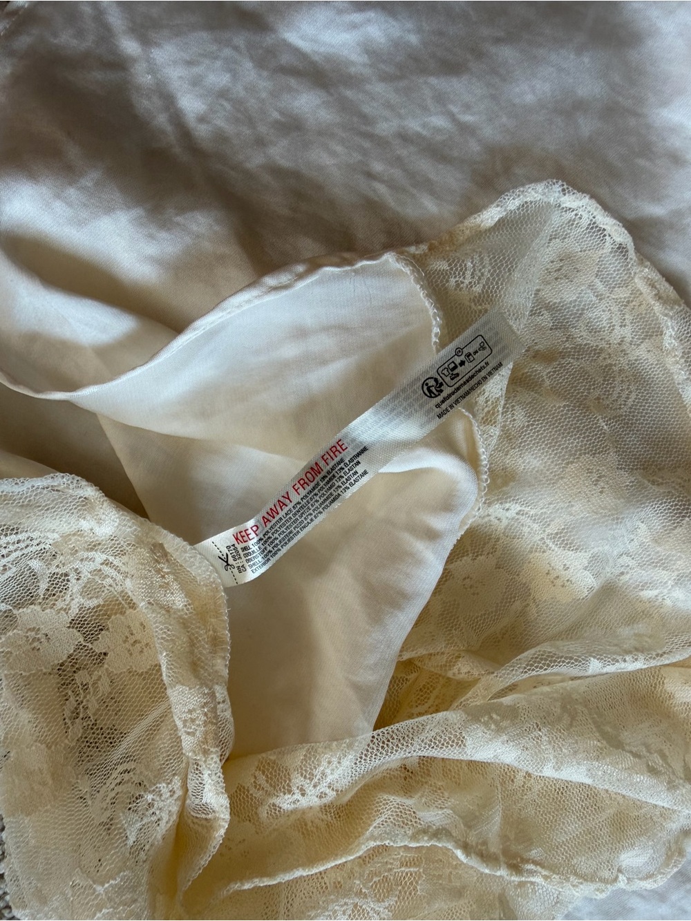 Free People Cream Lace Panel High Low Maxi Skirt S NWT - Picture 7 of 9